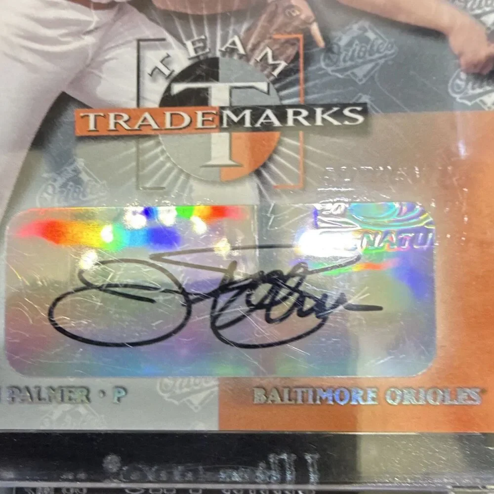 2001 Donruss Signature auto Series Jim Palmer Orioles Team Trademarks Auto
